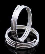 Ethnisch Indisch Echtes Silber Armreifen Armband - Paar 6.4 CM - £93.44 GBP