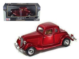 1934 Ford Coupe Red 1/24 Diecast Model Car by Motormax - $39.28