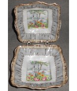Set (2) Royal Albert SILVER BIRCH PATTERN Square SWEET MEAT DISHES England - $39.59
