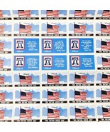 Amvets Envelope Seals American Flag Page Of 45 Complete Vintage NOS OB E22 - $19.99