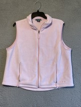 LL Bean Sweater Womens Plus 1X  Fleece Vest Pink Casual - £12.57 GBP