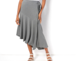 Peace Love World Boheme Midi-Length Wrap Skirt - Pewter, 1X - £22.83 GBP
