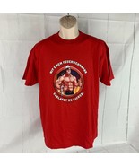 Stedman Classic Men&#39;s XL T-Shirt German Sleep Safely With A Firefighter Red - £22.79 GBP