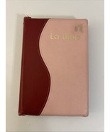 La Bible Du Semeur Faux Leather Zippered French Francais Red Pink 2000 - $31.14 CAD