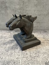 Vintage Art Deco Double Horse Head Bookend By Frankart (1) - $26.72