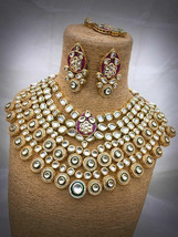 Indian Bollywood Bridal Wedding Fashion Jewelry Kundan Choker Necklace Set - £219.41 GBP