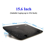 Laptop Cooling Pad / Cooler with USB and Dual Fans - 15.6&quot; - $54.71 CAD