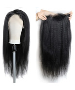 Kinky Straight Lace Front Wigs Human Hair 13x4 Yaki Straight Human Hair ... - £75.83 GBP+