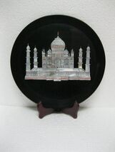 12" Marble Stone Decorative Plate Precious MOP Inlay Stone Handmade Work... - $247.26