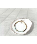 Emerald, Pietersite, Moonstone Bracelet | Ethiopian Brass Heishi Beads - $78.00