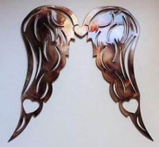 Heart Wings Metal Wall Decor Copper/Bronze Plated 12&quot; x 10 1/2&quot; - $32.28