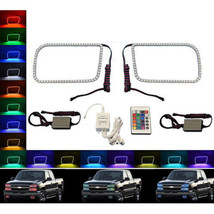 03-06 Chevy Silverado Multi-Color Changing Shift LED RGB Fog Light Halo Ring Set - £211.54 GBP