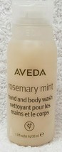 Aveda ROSEMARY MINT Hand &amp; Body Wash Cream Gel Travel Size 1 oz/30mL New... - $12.99