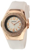 NEW Rousseau 9664 Women&#39;s Mela Collection Swarovski Bezel Rose Gold/White Watch - £22.16 GBP