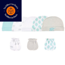 Luvable Friends baby girls Cotton Caps and Scratch 0-6 Months, Elephant  - £17.66 GBP