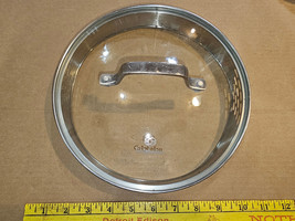 25AA52 CALPHALON GLASS SAUCEPAN LID, STRAINER STYLE, FOR 8-5/8&quot; ID PAN, VGC - £6.95 GBP