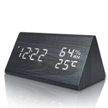 Digital S Wooden Led Time Display For Bedrooms Electronic Clocks With Hu... - £26.72 GBP
