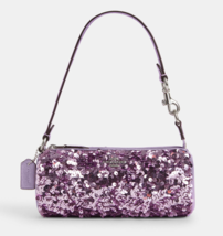 Coach Nolita Nolita Barrel Bag Sequins Wristlet Shoulder Bag ~NWT~ CQ589 Lilac - £77.80 GBP
