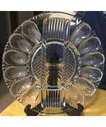 Vtg Clear Glass Egg Relish Plate 11 Inches - $18.69
