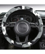 Camouflage Camo Army Gray Steering Wheel Cover with Anti-Slip Insert - $31.24 CAD