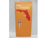 Vintage 1967 Tampa St. Petersburg American Oil Company Travel Map Brochure - $9.89