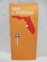 Vintage 1967 Tampa St. Petersburg American Oil Company Travel Map Brochure - £7.77 GBP