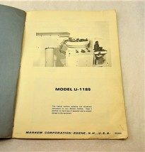 Markem Machine Manual Model U-1185 - $11.33