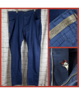 Robert Graham Freizeithose Herren 42 Marineblau Gerades Bein 5-Pocket Zip - €31,50 EUR