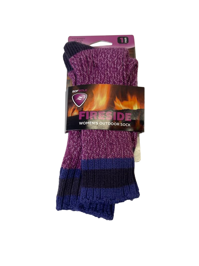Sof Sole Women's Knitted Fireside Outdoor Socks, Violet, Shoe size 5-10, 1 pair - £42.36 GBP