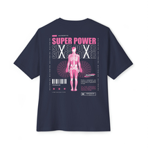 Unisex Oversized Boxy T-shirt Super Power Y2K Style - £27.54 GBP