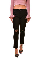 J BRAND Womens Jeans New Ripped Slim Boy Fit Casaul Black Size 25W  - £68.96 GBP
