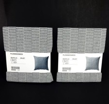(Lot Of 2) Ikea Plommonros Cushion Cover Dark Blue White 20x20" New - $27.71
