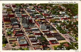Joplin Missouri Air View of Business District 1940s Postcard W8 - £3.89 GBP