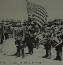 First American Troops in France, WWI Antique Historical Patriotic Postcard - £3.09 GBP