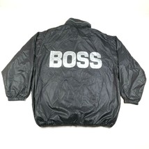 Vintage Boss Hi Tech Giacca Stile Cappotto Uomo L Nero Argento Foderato Rap Hip - £55.28 GBP