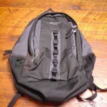 EDDIE BAUER Black Nylon Hiking Purple School Carry On Travel Bookbag BAC... - £29.40 GBP