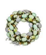 Easter Egg Wreath 12&quot; Diameter Speckled Lilac &amp; Green Eggs Spring Door H... - £38.83 GBP