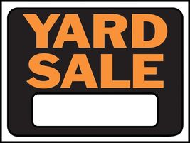 Yard Sale Plastic Sign 8.5&quot; x 12&quot; Orange/Black, 1 Piece - $5.94