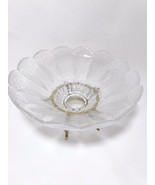 Lausitzer Glass Crystal Dish Bowl MEDEA Textured Dew Drop Leaf Germany C... - £36.48 GBP