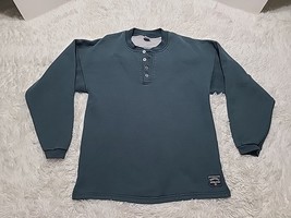 Russel Athletic Men&#39;s Green Henley M Pullover Sweatshirt Made In USA Vin... - €7,54 EUR