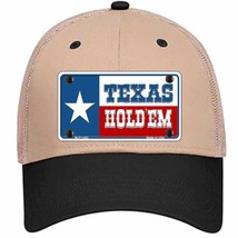 Texas Hold Em Novelty Khaki Mesh License Plate Hat - £22.97 GBP