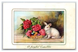 Fantasy Easter Greetings Rabbit Egg Basket Embossed Unused DB Postcard H27 - £3.97 GBP