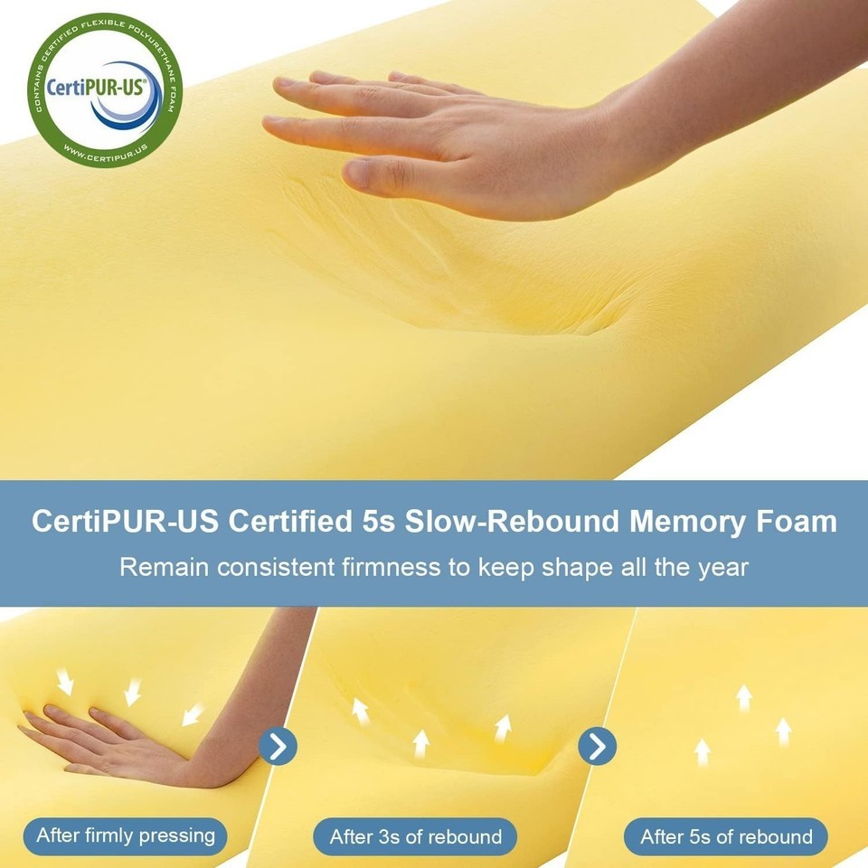 Comfortable Firm Memory Foam Neck Pillow - Machine Washable & Cooling Fabric Item image 7