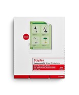 Staples Heavy Weight Sheet Protector 8.5&quot; x 11&quot; Clear 200/Box (34846) - £37.76 GBP