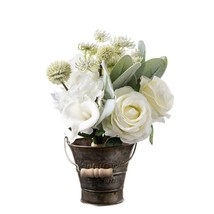 Artificial Flower Bouquet - Peony and Tulip Floral Arrangement for Any Occasion - £13.48 GBP