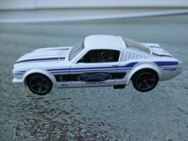 Hot Wheels 65 Mustang 2+2 Fastback, Sharp Flat White W/Black Rims, NM - £3.19 GBP