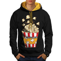 Wellcoda Movie Lover Mens Contrast Hoodie, Popcorn Bag Casual Jumper - £31.46 GBP