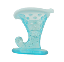 Fenton Art Glass Hobnail Opalescent Blue Cornucopia Vase Toothpick Candl... - $19.68