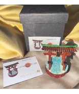 Objet D’Art #102 ISLAND SHRINE Asian Blinged Hinged Trinket Box - $32.14 CAD