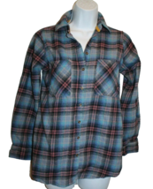 Altard State Womens Plaid Long Sleeve Button Front Shirt Top Sz Small Pink Blue - £14.15 GBP